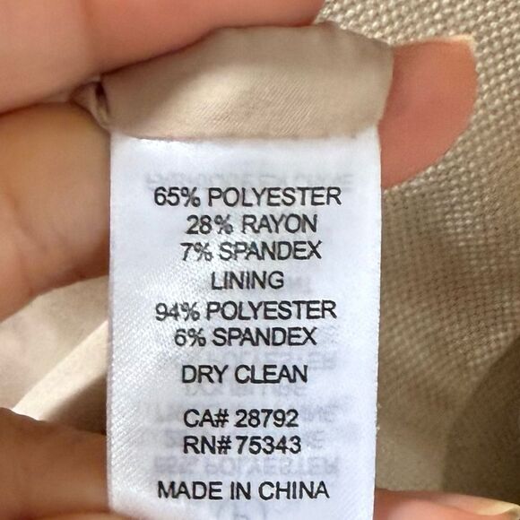 House of Harlow 1960 Double Breasted Single Closure Blazer in Beige Tan L NWOT - Picture 10 of 12